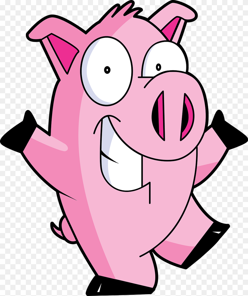Pig Striped Shirt Pink Picture Pig Animation Gif, Animal, Bear, Mammal, Wildlife Png