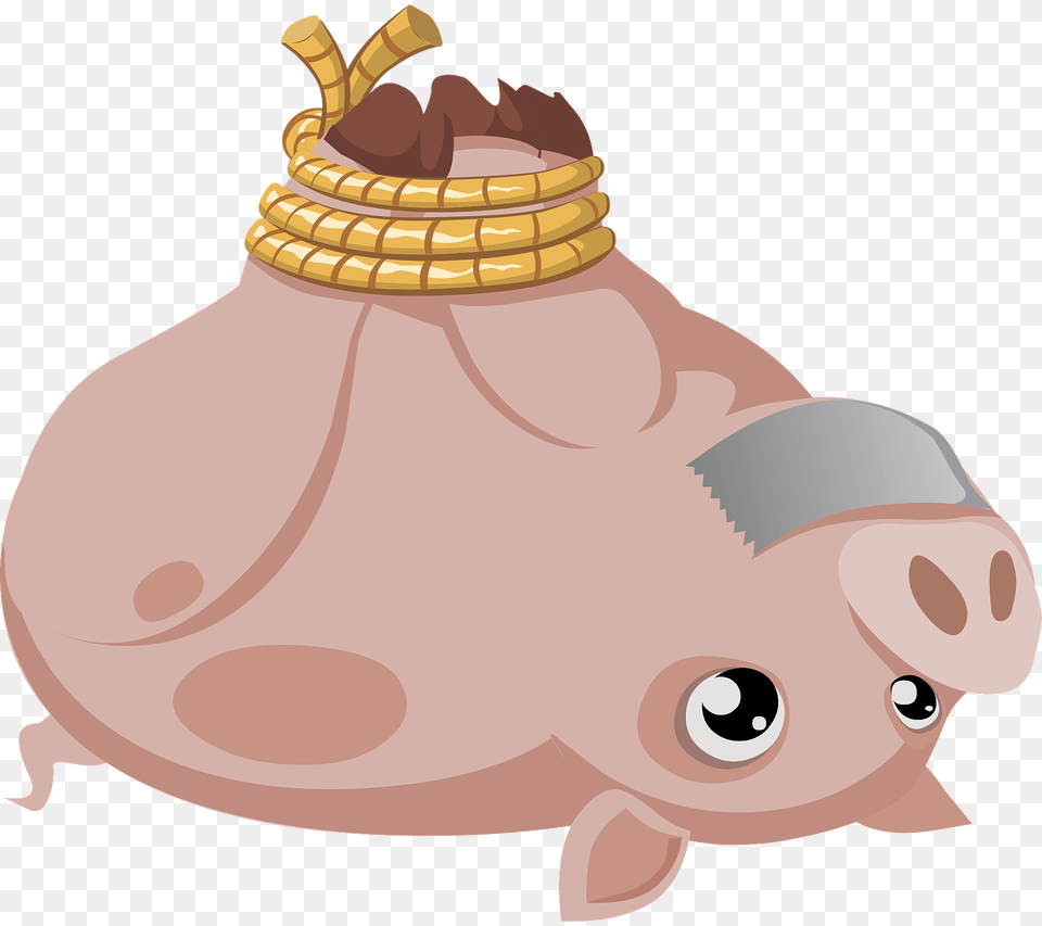 Pig With Feet Tied Together And Tape On Its Mouth Clipart, Animal, Mammal, Nature, Outdoors Free Png