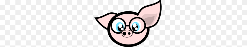 Pig With Glasses Clip Art For Web, Astronomy, Moon, Nature, Night Free Transparent Png
