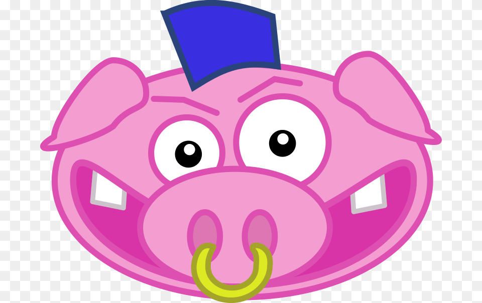 Pig With Ring On His Nose, Piggy Bank Free Png Download