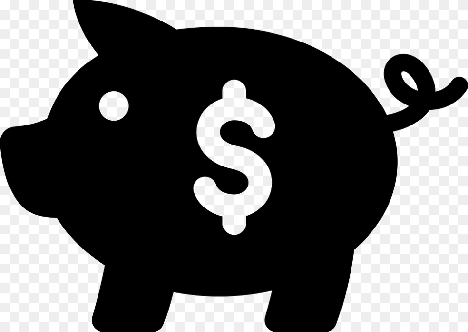 Piggy Bank, Stencil, Silhouette Free Png Download