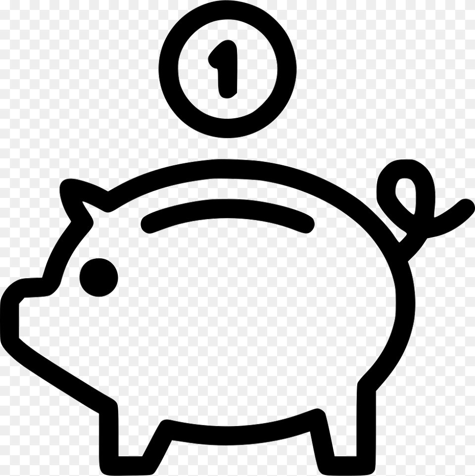 Piggy Bank, Stencil, Piggy Bank Png