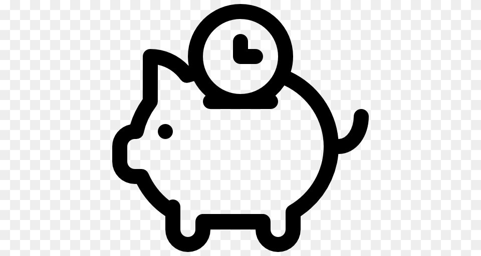 Piggy Bank, Stencil, Smoke Pipe, Piggy Bank Free Png Download