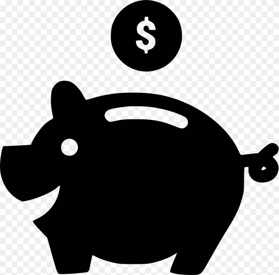 Piggy Bank, Stencil, Animal, Mammal, Pig Png Image