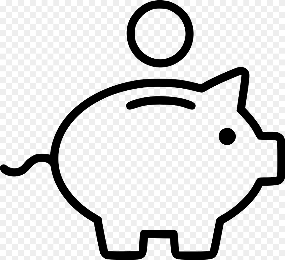 Piggy Bank Box Finance Savings Piggy Bank, Piggy Bank, Stencil, Smoke Pipe Png Image