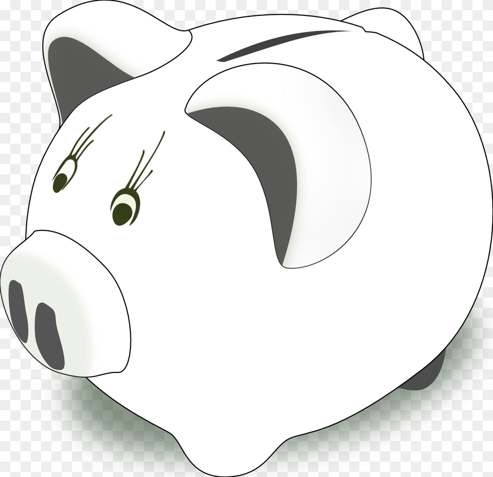 Piggy Bank Clip Art Black And White, Piggy Bank, Clothing, Hardhat, Helmet Png