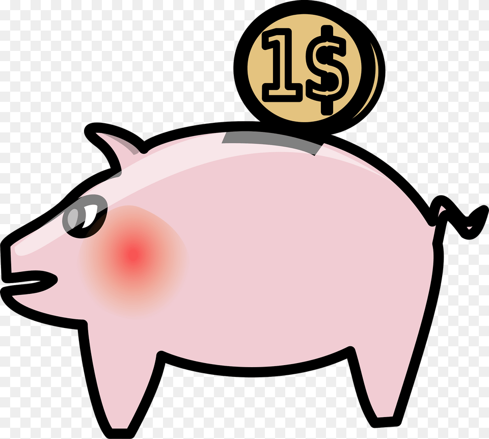 Piggy Bank Clipart, Animal, Mammal, Pig, Piggy Bank Png Image