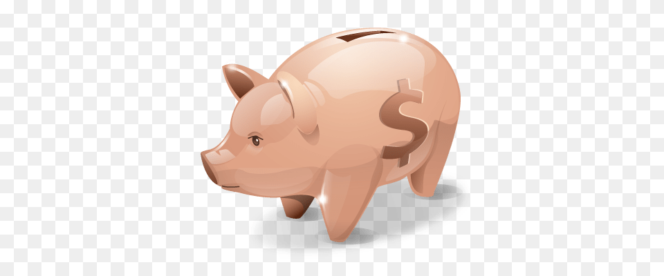 Piggy Bank Dollar, Piggy Bank, Animal, Mammal, Pig Png