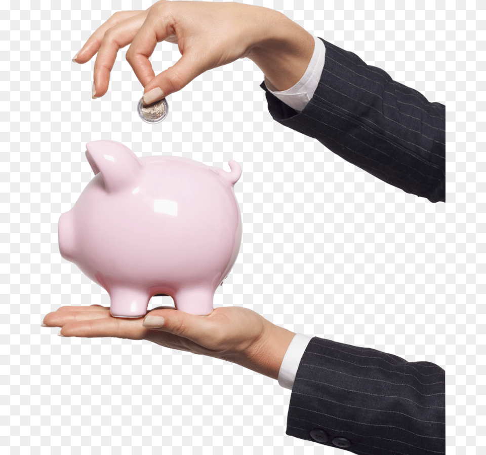Piggy Bank Download With Piggy Bank, Baby, Person Free Transparent Png