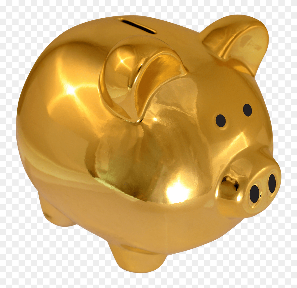 Piggy Bank Gold Transparent, Piggy Bank Free Png Download