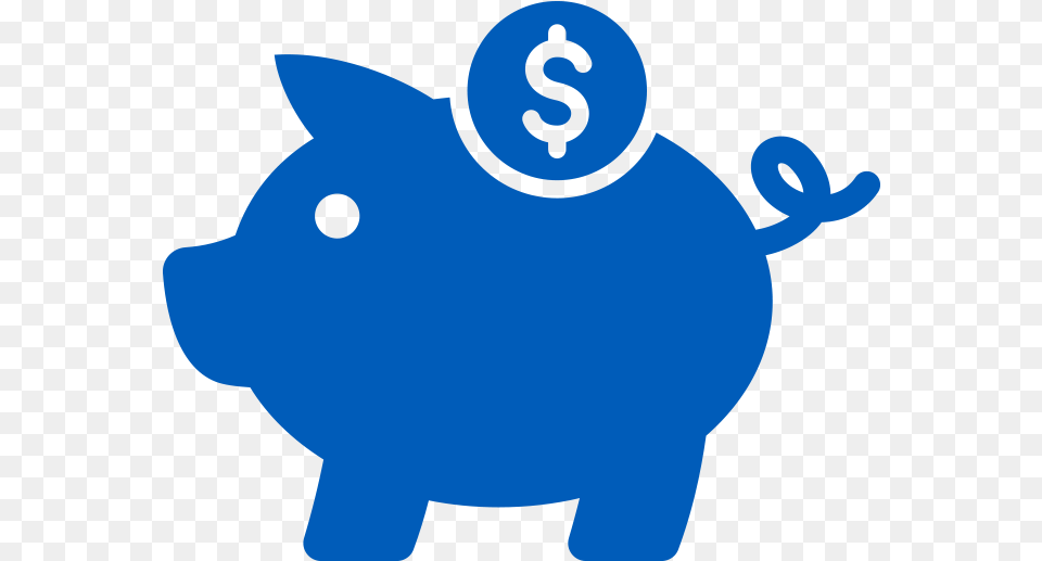 Piggy Bank Icon In Blue Save Money Icon, Baby, Person, Piggy Bank Png Image