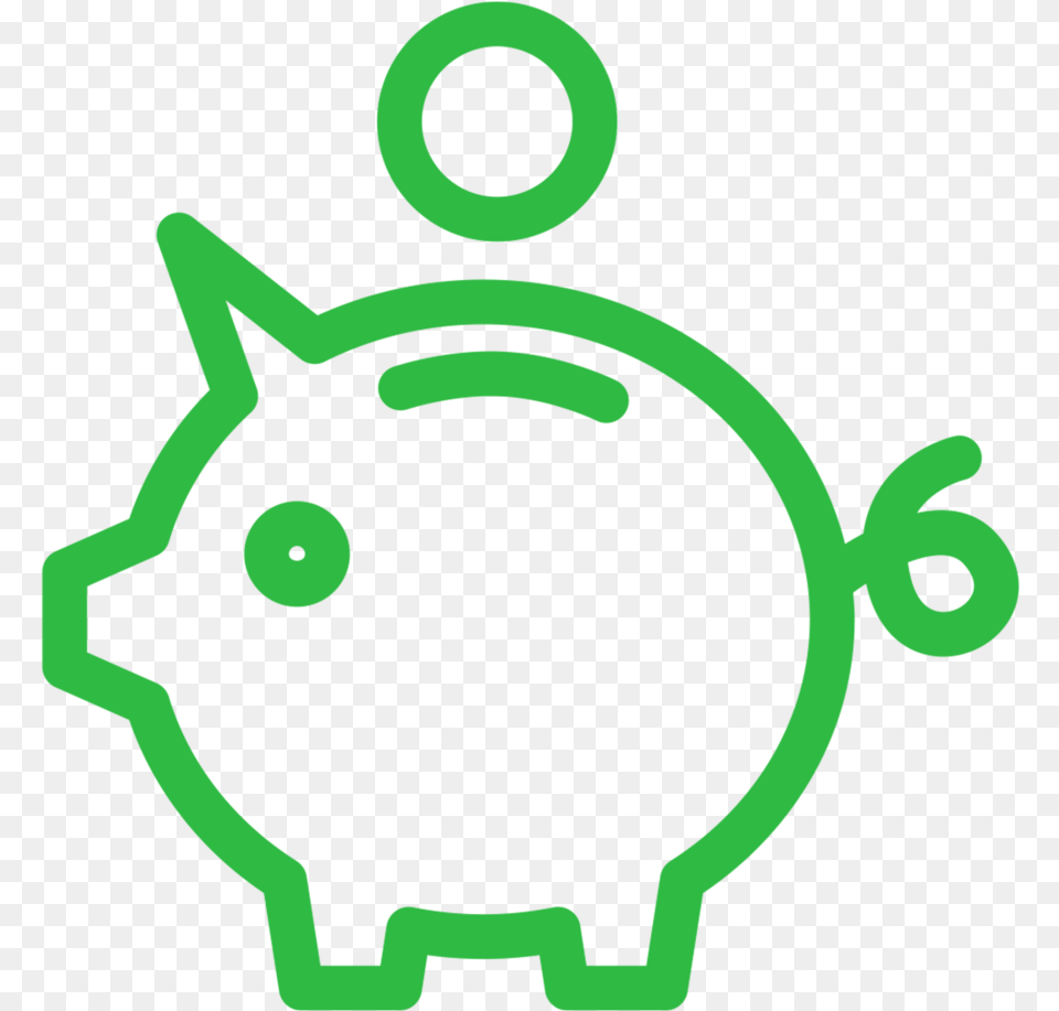 Piggy Bank Icon Light Green Icon Green Piggy Bank, Piggy Bank Free Transparent Png
