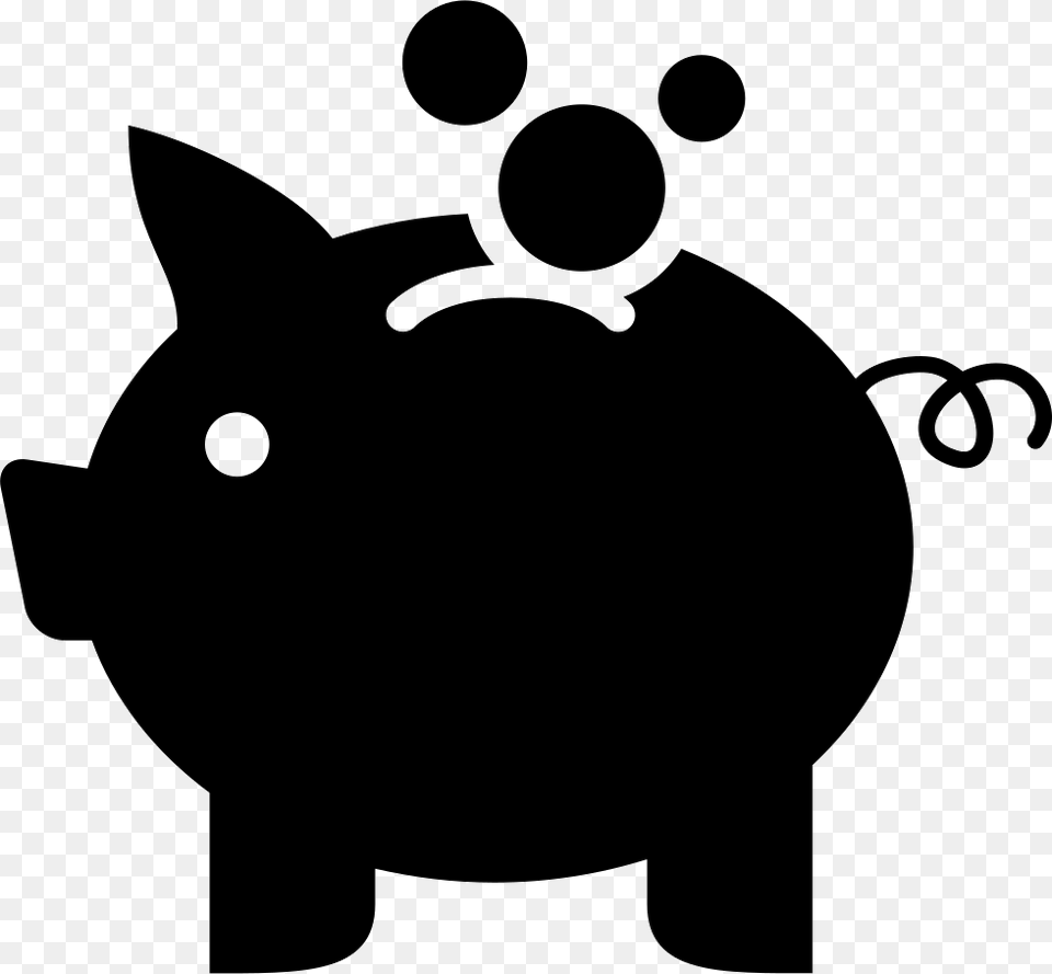 Piggy Bank Icon Savings Icon, Stencil, Animal, Bear, Mammal Png Image
