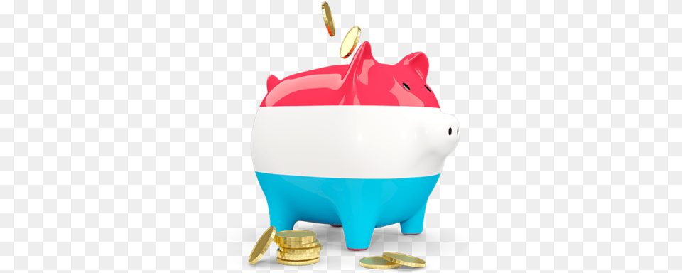 Piggy Bank Illustration Of Flag Luxembourg New Zealand Piggy Bank, Piggy Bank, Animal, Mammal, Pig Free Transparent Png