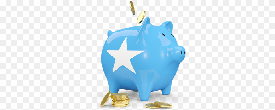 Piggy Bank Illustration Of Flag Somalia New Zealand Piggy Bank, Piggy Bank, Animal, Mammal, Pig Png Image