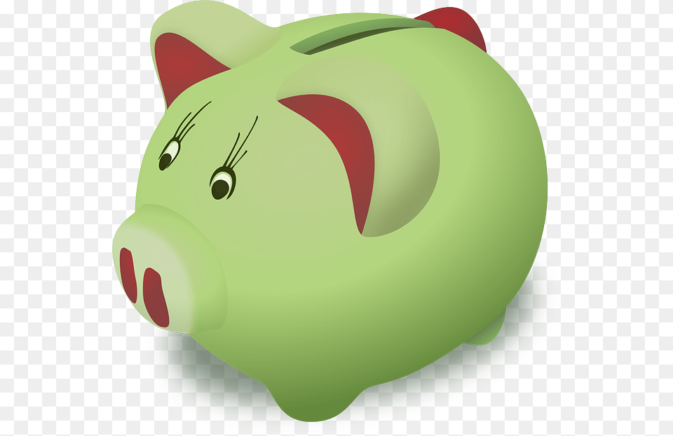 Piggy Bank Penny Bank Money Box Pig Piglet Green Piggy Bank Clip Art, Piggy Bank, Birthday Cake, Cake, Cream Png Image