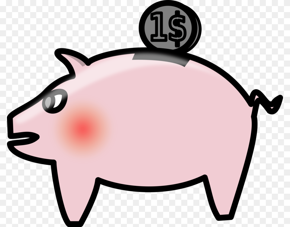 Piggy Bank Saving Money Coin, Piggy Bank, Baby, Person, Animal Free Transparent Png