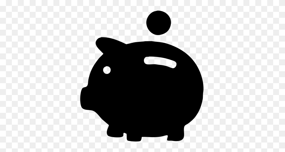 Piggy Bank Savings Icon With And Vector Format For Gray Free Transparent Png