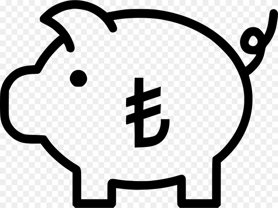 Piggy Bank Secure Savings Euro Money Icon, Stencil, Piggy Bank, Bow, Weapon Free Transparent Png