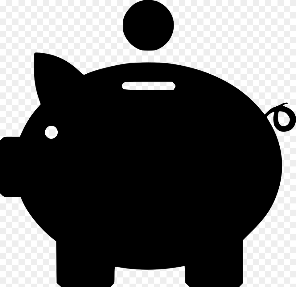 Piggy Bank Siluet Kopilki, Stencil, Piggy Bank Free Png Download