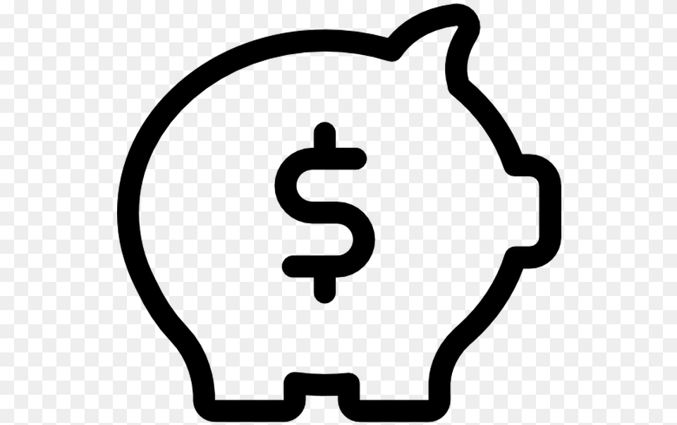 Piggy Bank Vector Icon Designed By Gregor Cresnar Saving, Gray Free Transparent Png