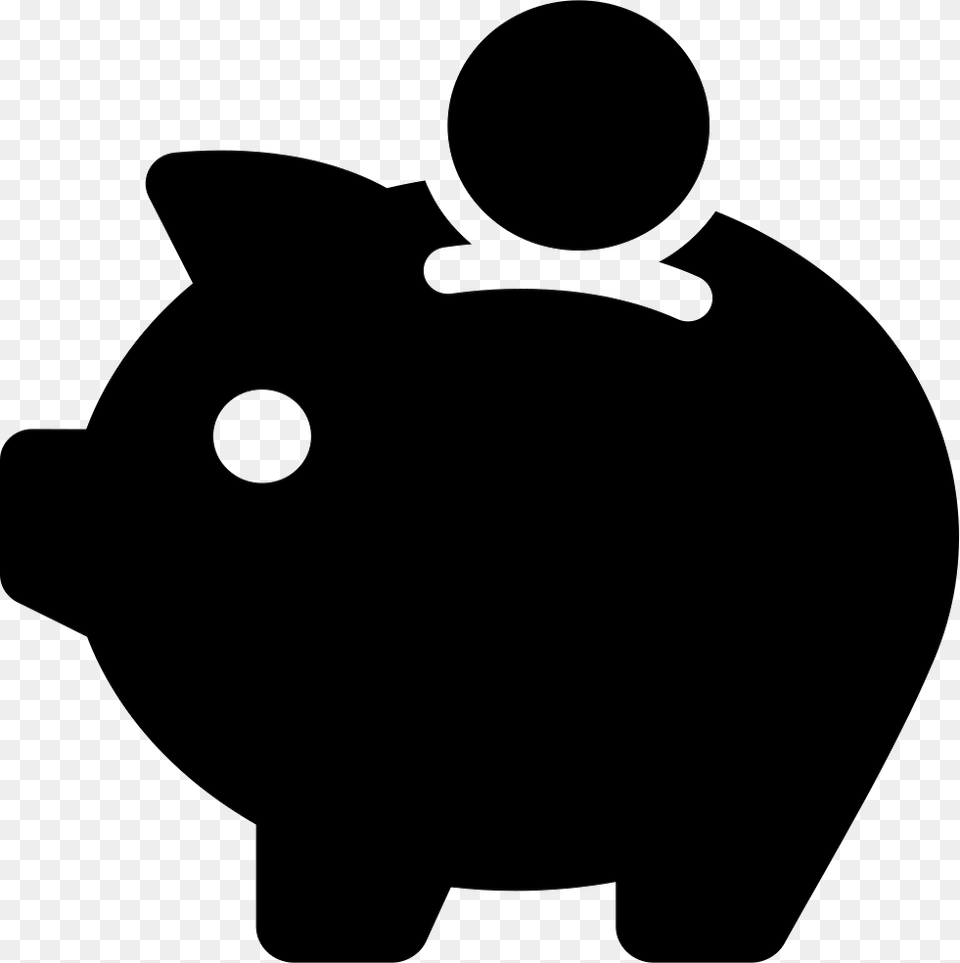 Piggy Bank Vector White Clipart, Stencil, Piggy Bank, Animal, Fish Png