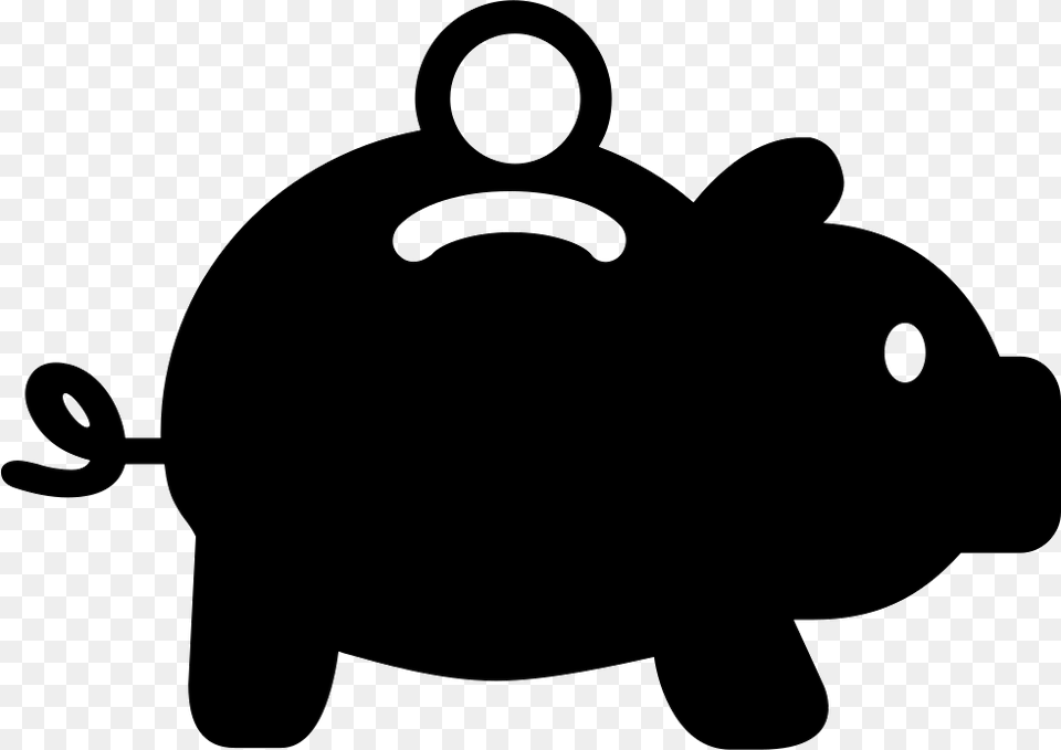 Piggy Bank With Co Icon Download, Stencil, Silhouette, Animal, Bear Free Png