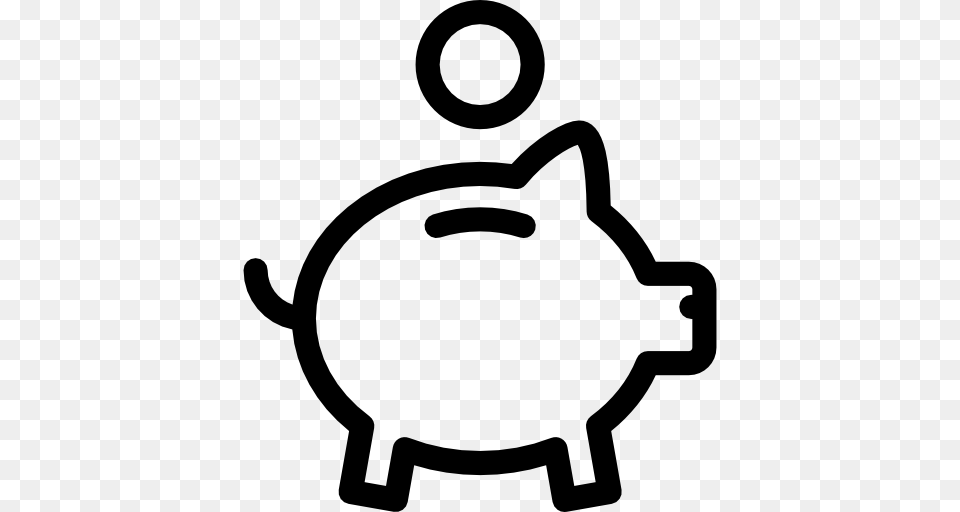 Piggy Bank With Coin, Stencil, Piggy Bank, Smoke Pipe Free Png