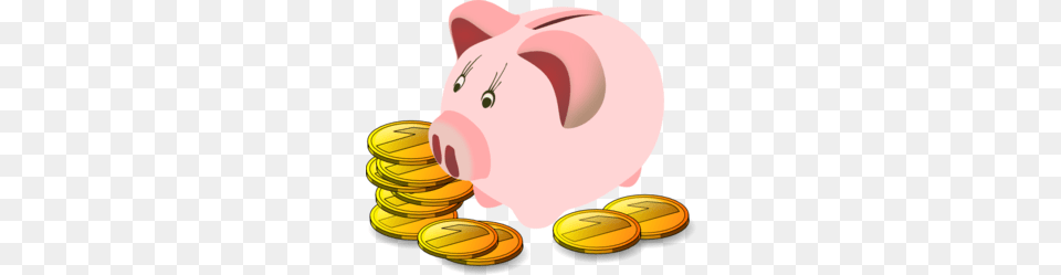 Piggy Bank With Coins Clip Art, Piggy Bank, Ball, Rugby, Rugby Ball Png Image