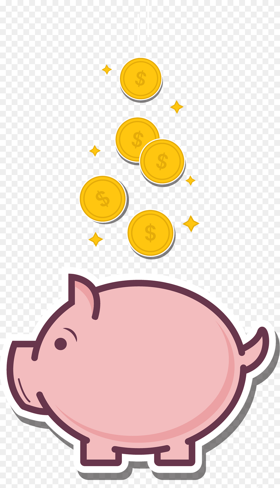 Piggy Bank With Coins Clipart, Piggy Bank Free Transparent Png