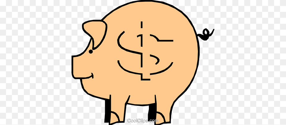 Piggy Banks Royalty Vector Clip Art Illustration, Baby, Person, Piggy Bank, Face Free Transparent Png