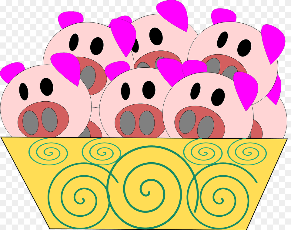 Pigs In A Basket Clipart Free Png Download