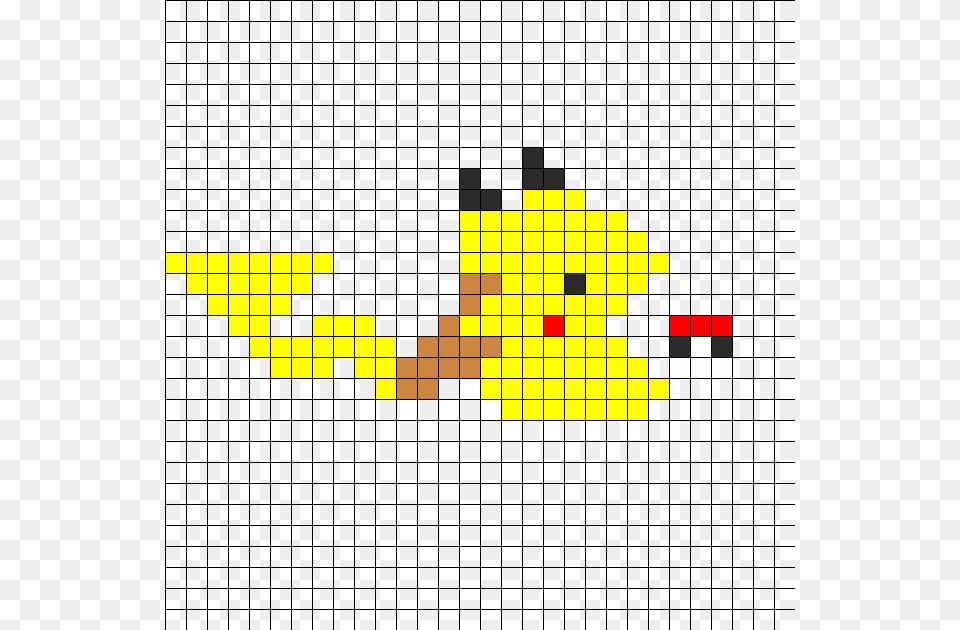 Pika Pacman Perler Bead Pattern Bead Sprite Pacman Hama Bead Pattern Free Png Download