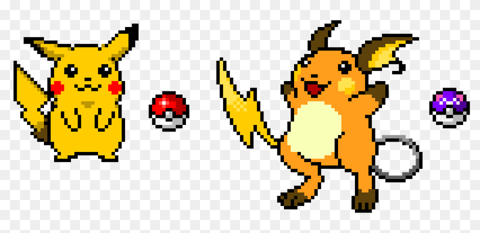 Pikachu And Raichu Pixel Art Maker, Person Free Png