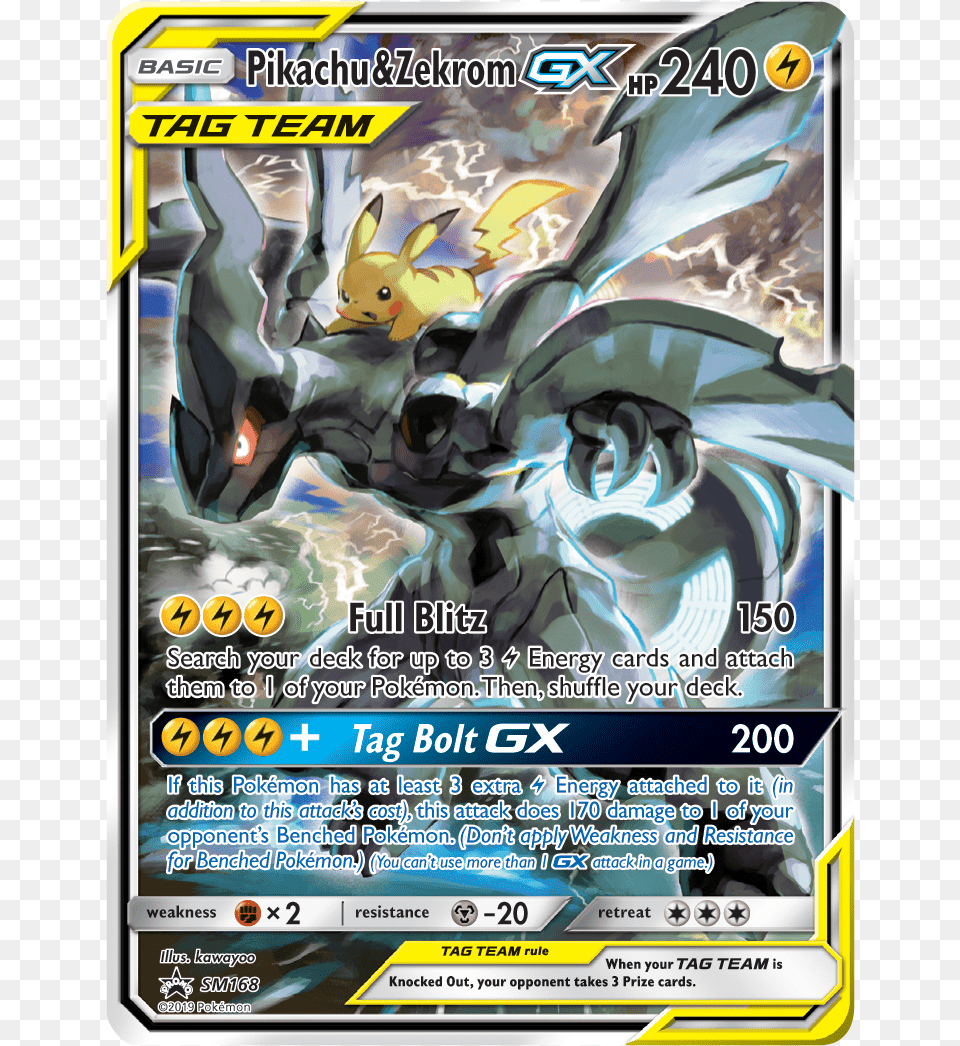 Pikachu And Zekrom Gx Tin, Advertisement, Poster, Person Png