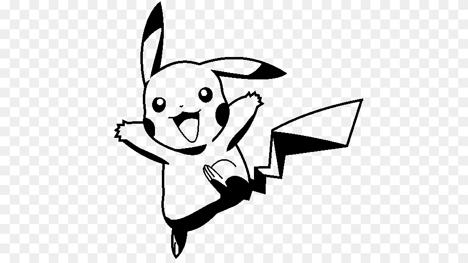 Pikachu Black And White Pikachu Black And White, Stencil, Animal, Mammal, Rat Free Transparent Png