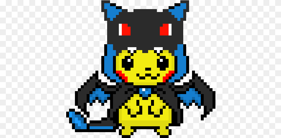 Pikachu Charizard Pixel Art, Qr Code Free Png Download