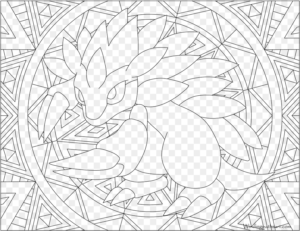 Pikachu Coloring Pages Adult Download, Gray Free Png