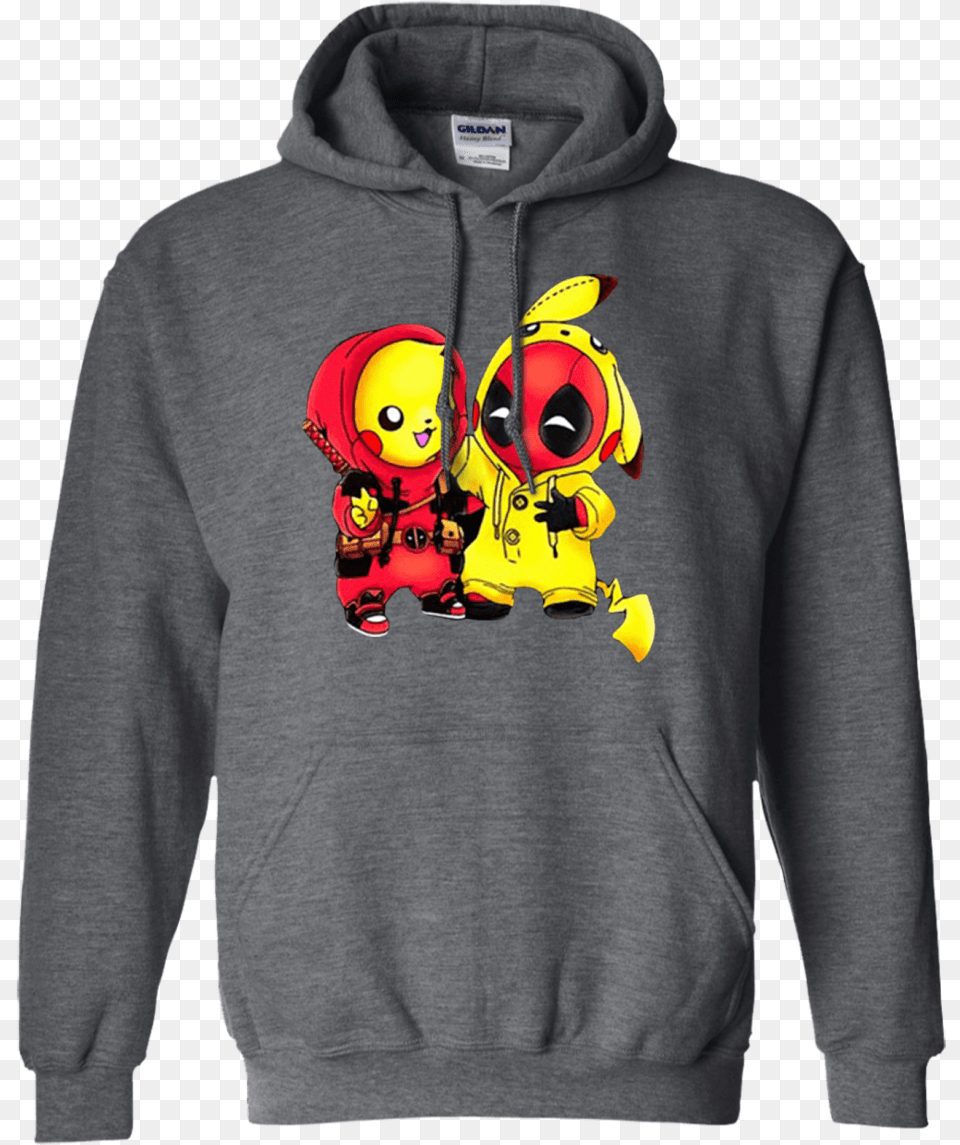 Pikachu Deadpool Hoodie Hoodie, Sweatshirt, Sweater, Knitwear, Clothing Png Image