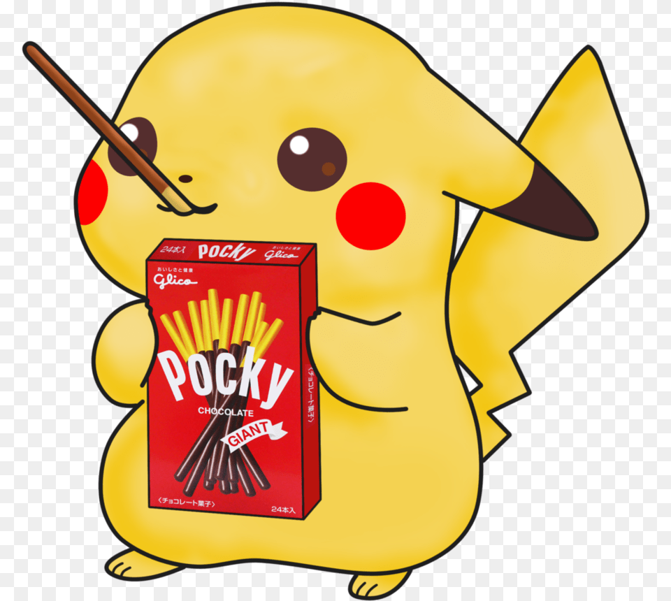 Pikachu Drinking Pocky Chocolate Giant Chibi Pokemon Pikachu, Nature, Outdoors, Snow, Snowman Png