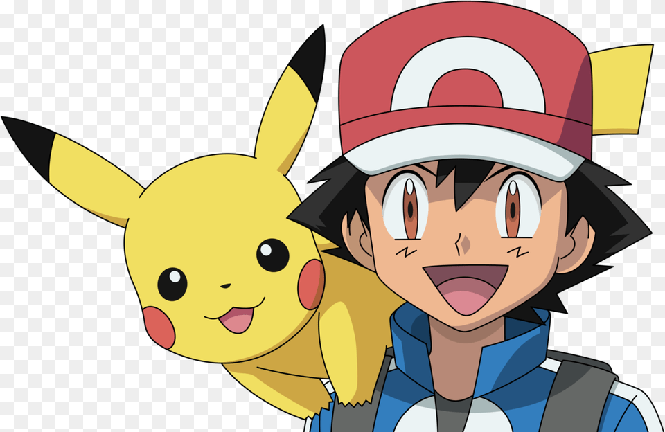 Pikachu Files Pikachu And Ash, Baby, Face, Head, Person Free Png Download