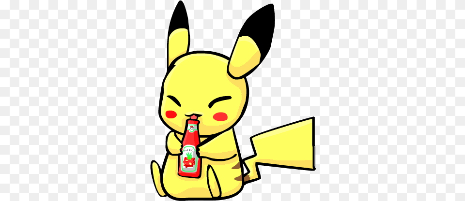 Pikachu Gif Kawaii Cute Pokemon Pikachu, Food, Ketchup, Baby, Person Free Transparent Png