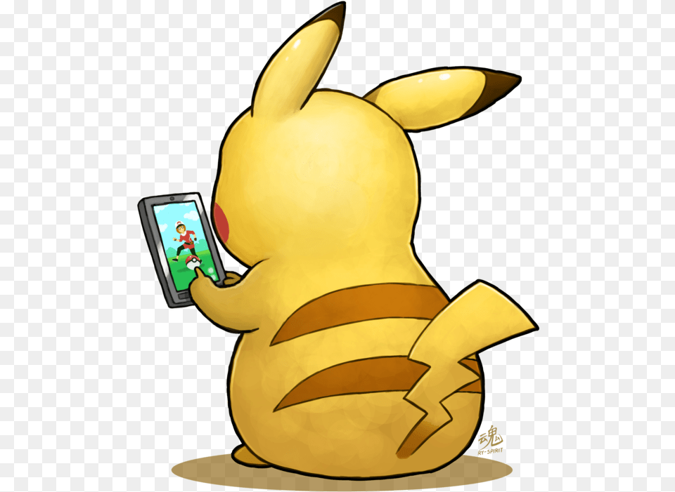 Pikachu Go Pikachu Playing Pokemon Go, Electronics, Phone, Mobile Phone Free Png