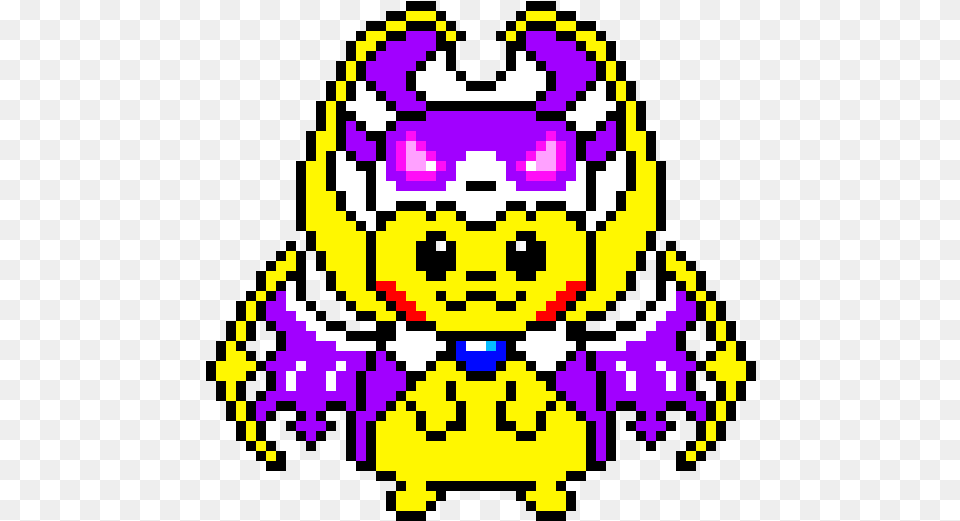 Pikachu In A Lunala Costume Pikachu Lunala Pixel Art, Qr Code Free Transparent Png