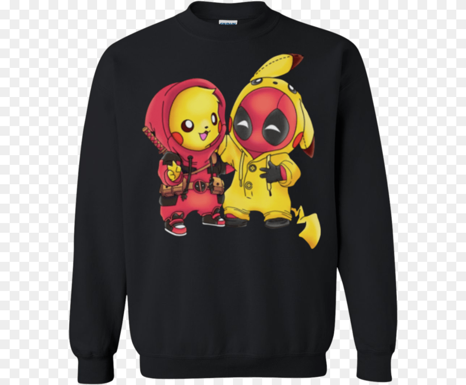 Pikachu In Deadpool Costume, Clothing, Knitwear, Sweater, Sweatshirt Free Png