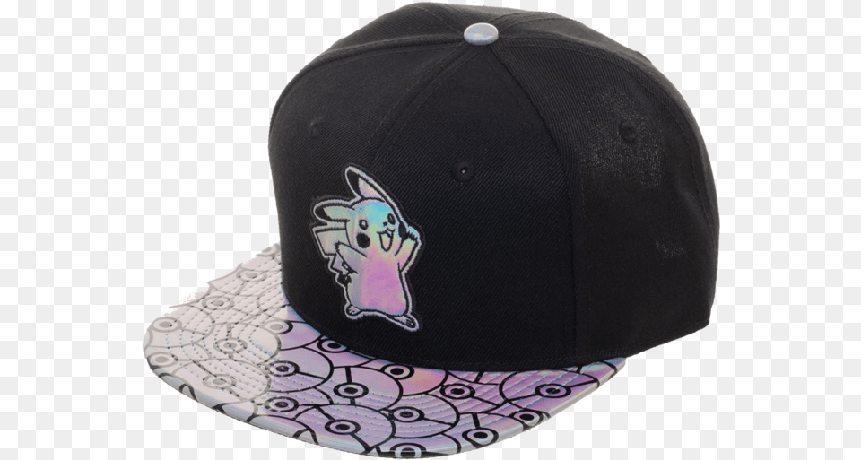 Pikachu Iridescent Snapback Hat Pikachu Snapback, Baseball Cap, Cap, Clothing Free Transparent Png