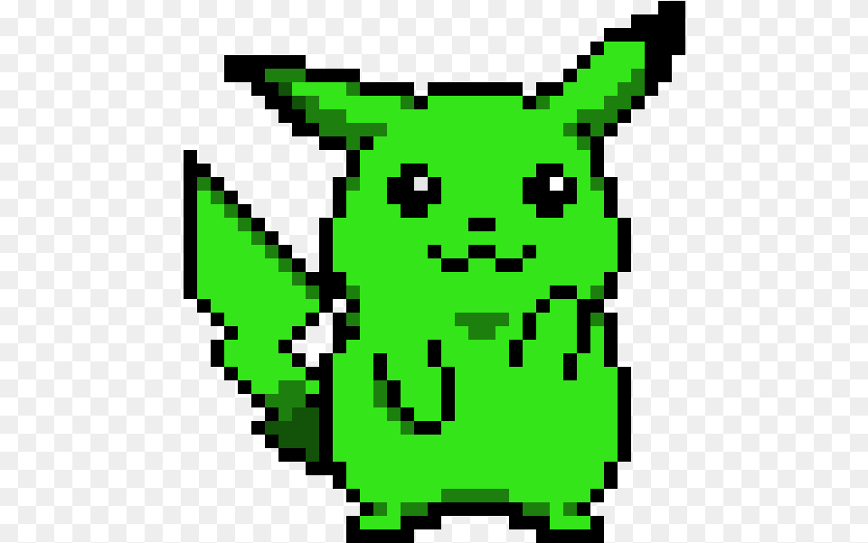Pikachu Pixel Art, Green, Electronics, Hardware Free Png Download