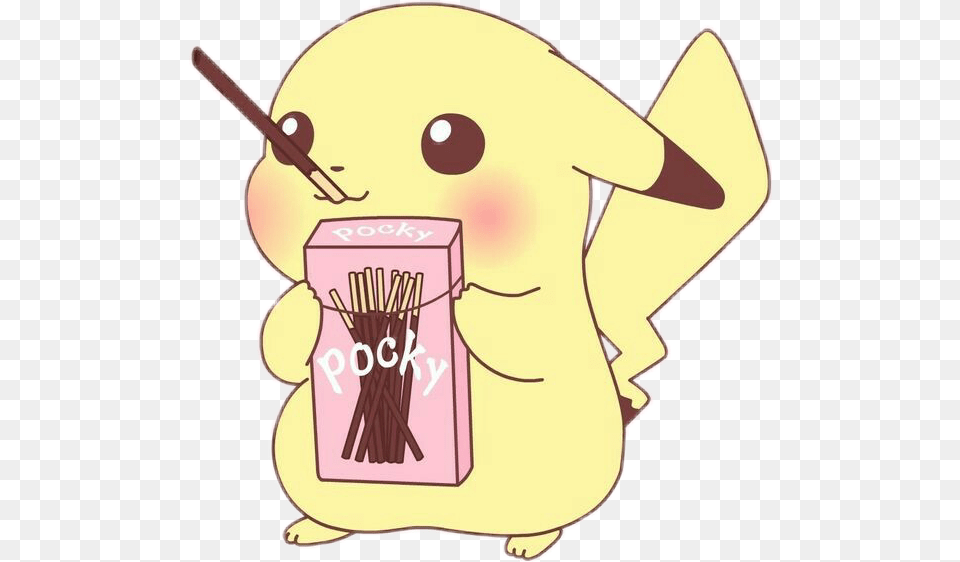 Pikachu Pocky Kawaii Pink Cute Pokemon Pastel Pikachu Pocky, Cutlery Png