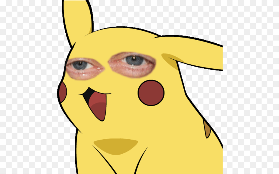 Pikachu Pokmon Go Ash Ketchum Face Nose Yellow Facial Derpy Pikachu Face, Baby, Person, Head Free Transparent Png