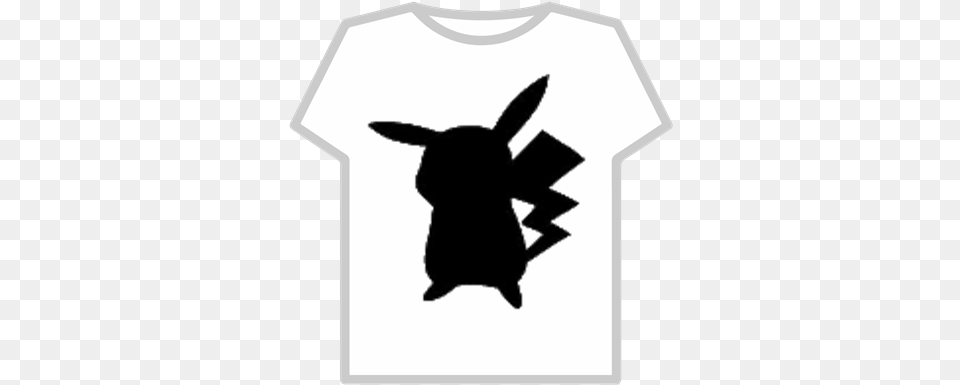 Pikachu Silhouette Pikachu Whos That Pokemon, Clothing, T-shirt, Stencil, Animal Free Png Download